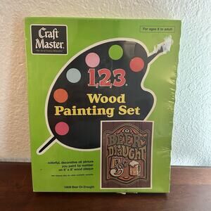 Vintage 1972 Craft Master Paint By Number Set 'Beer On Draught' Rare! NOS